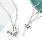 Heart Key Couple Necklace