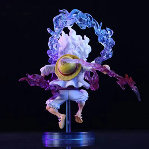 10cm Mini One Piece Battle Luffy Gear 5 Action Figure Nika Statue Anime Figurine Pvc Model Doll Collection Toy Gift Kids